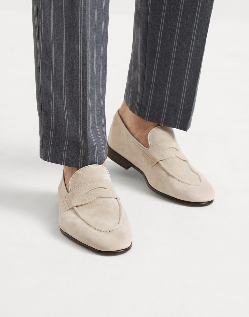 Suede soft penny loafers 4
