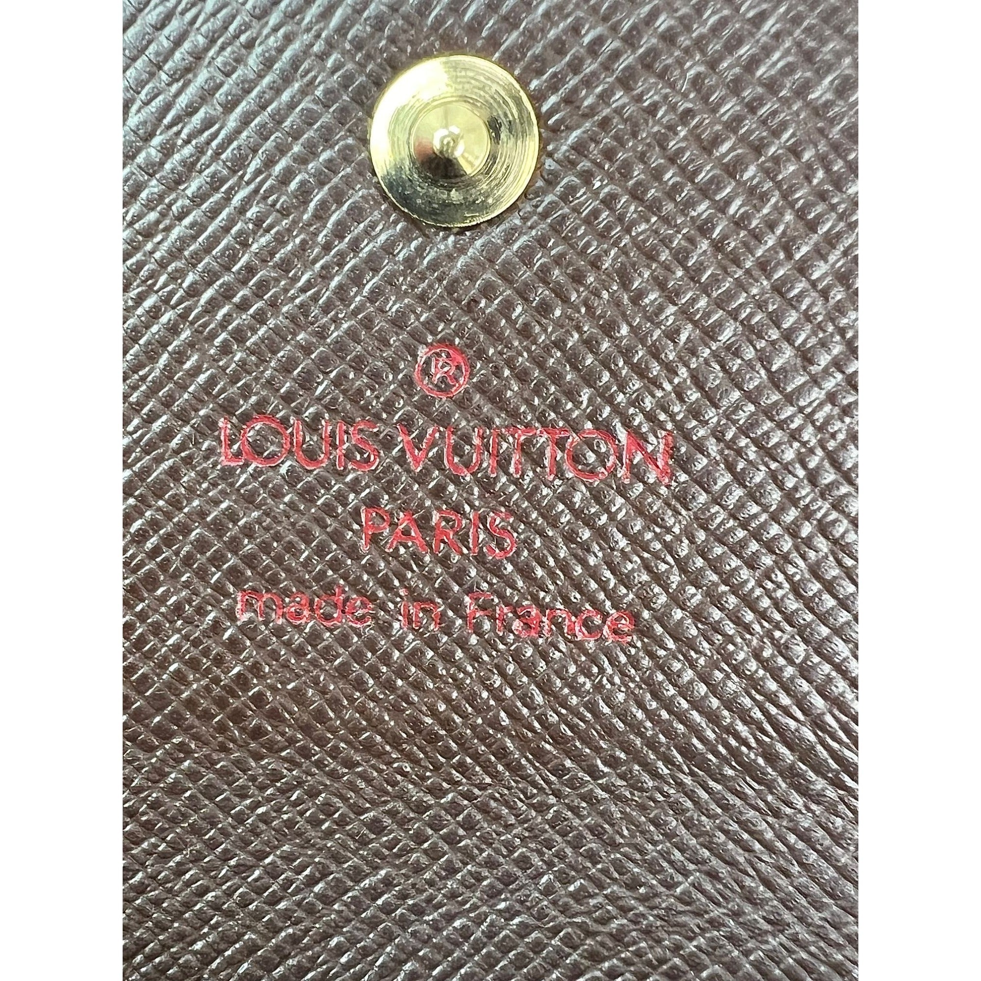Louis Vuitton 4 Key Holder Damier Ebene Brown Canvas Key Chain - 4