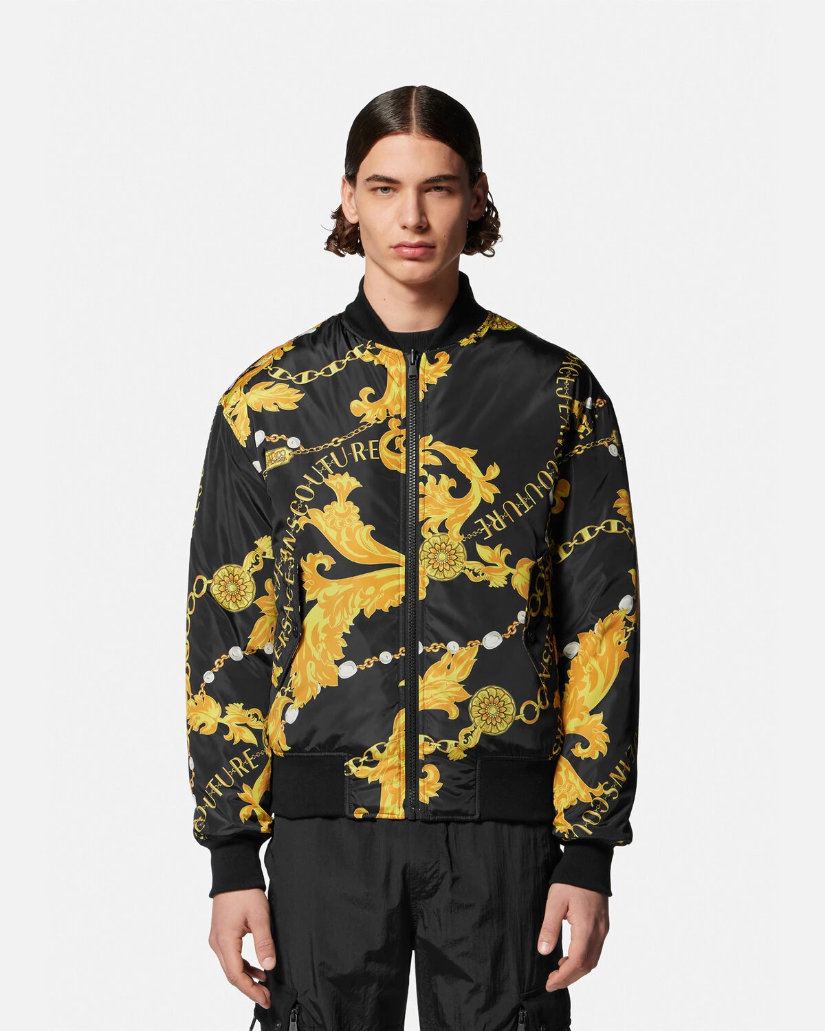 Chain Couture Reversible Bomber - 3