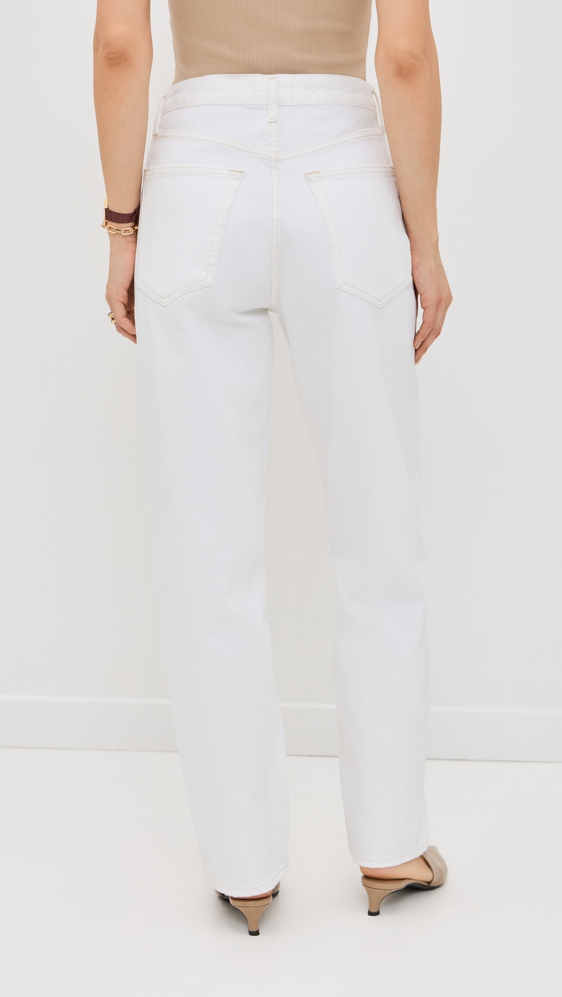 V Waist Baggy Jeans - 2