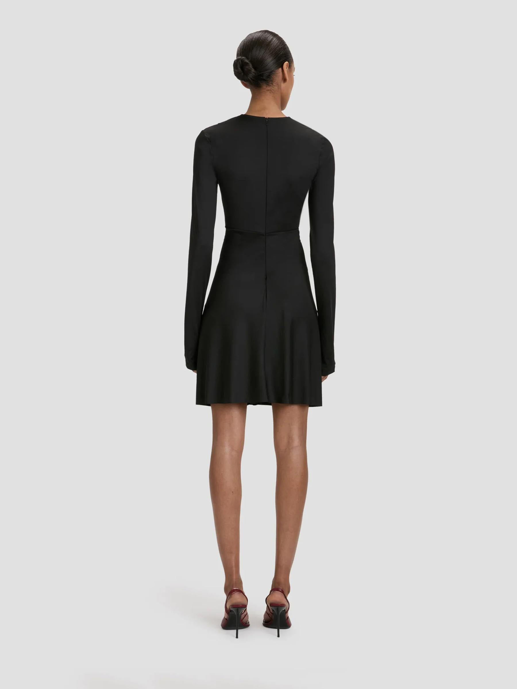GATHERED MIDI DRESS - 3