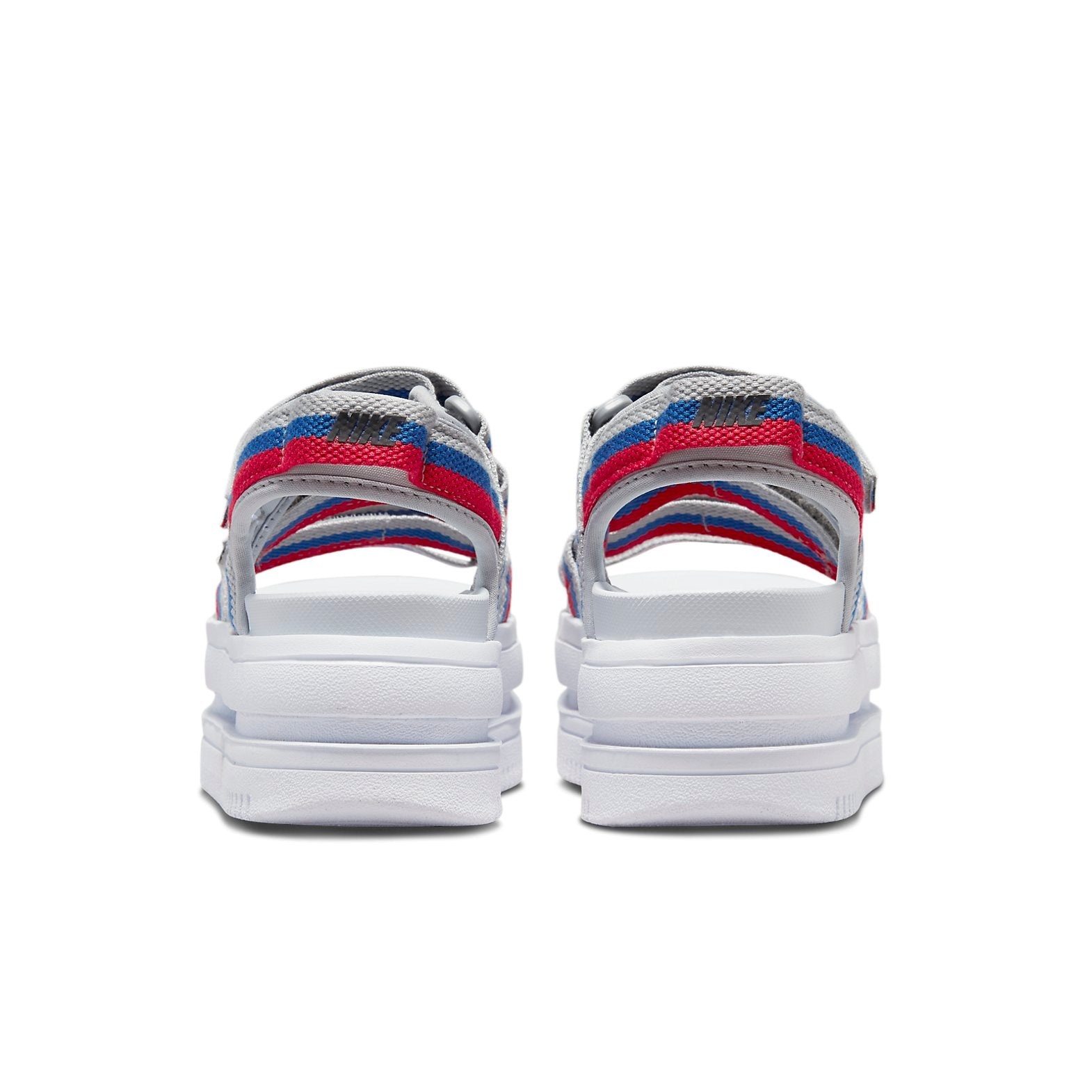 (WMNS) Nike Icon Classic Velcro Thick Sole Stylish Sports White Blue Red Sandals 'White Blue Red' DH - 5