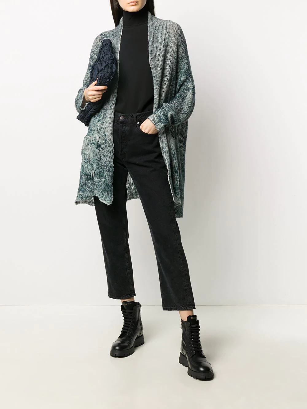 patterned cashmere cardigan - 2