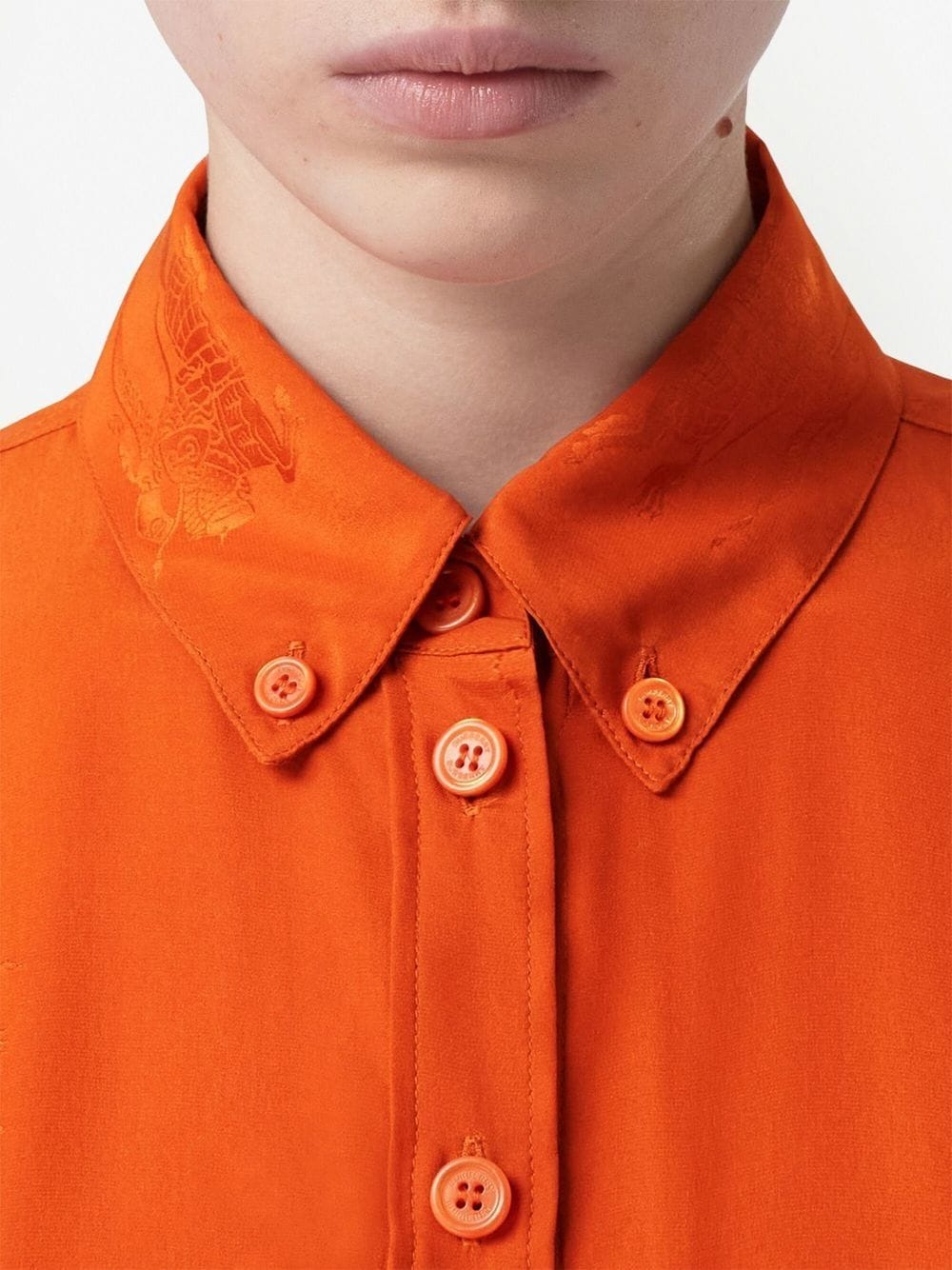 logo-embroidered long-sleeve shirt - 5