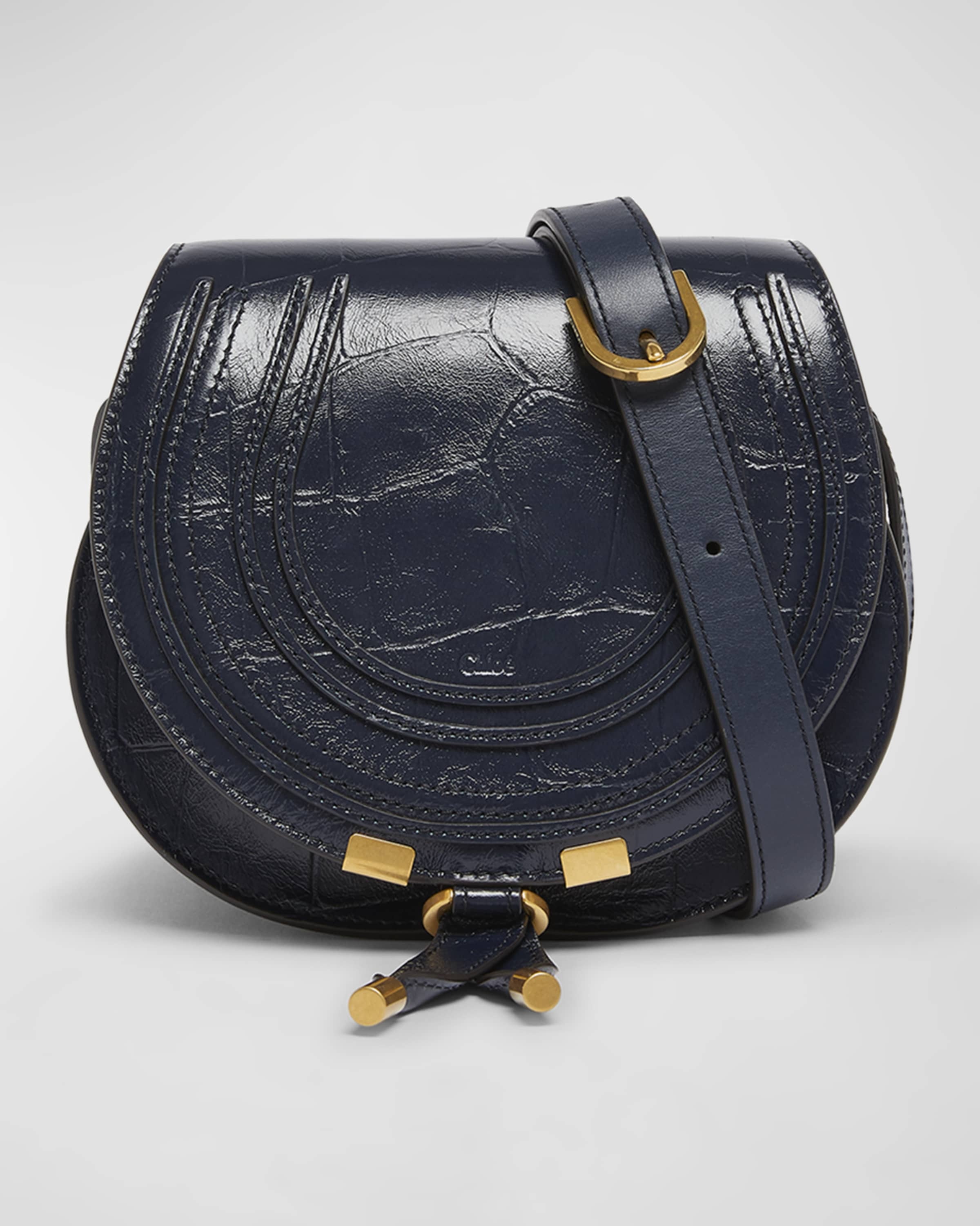 Marcie Small Crossbody Bag in Croc-Embossed Calfskin - 1