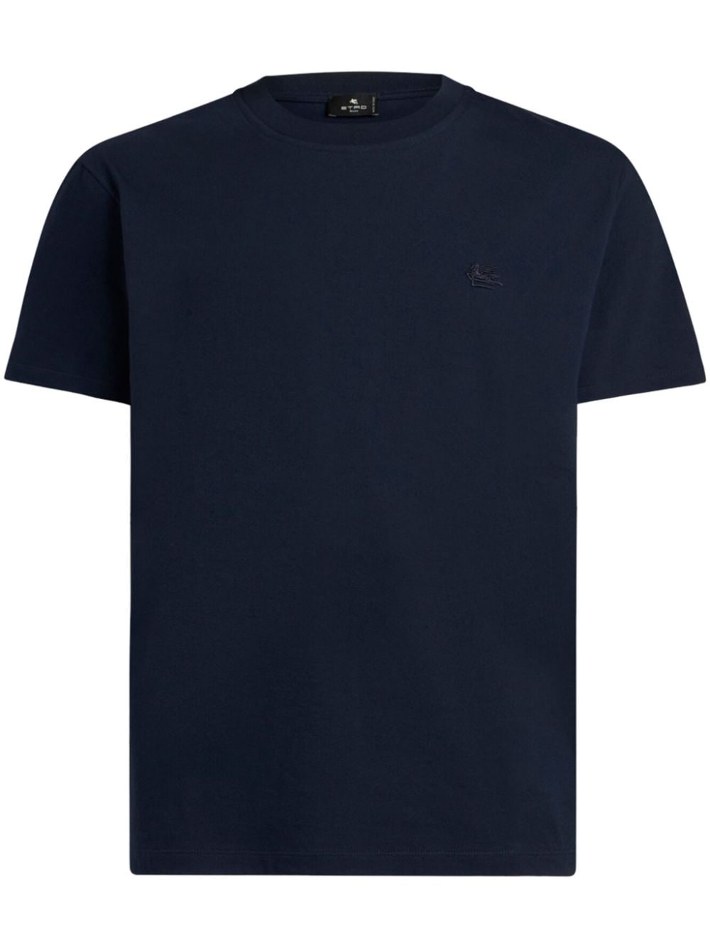 logo-embroidered cotton T-shirt - 1