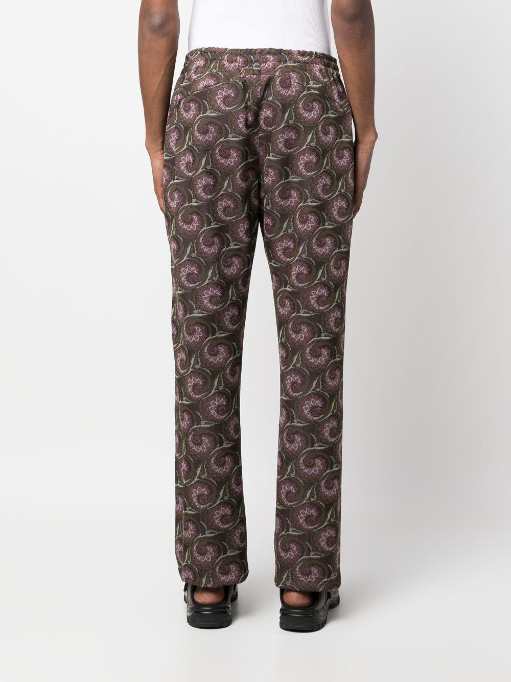 pintuck bold-checked trousers - 4