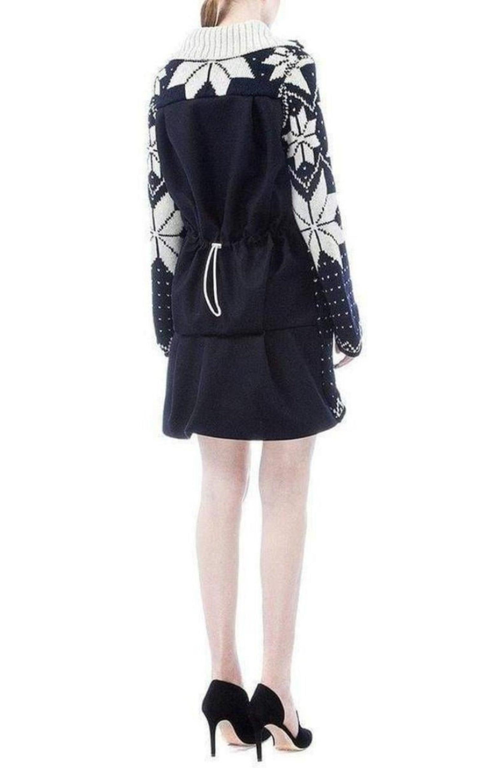 Luck Jacquard Long Cardigan Coat - 4