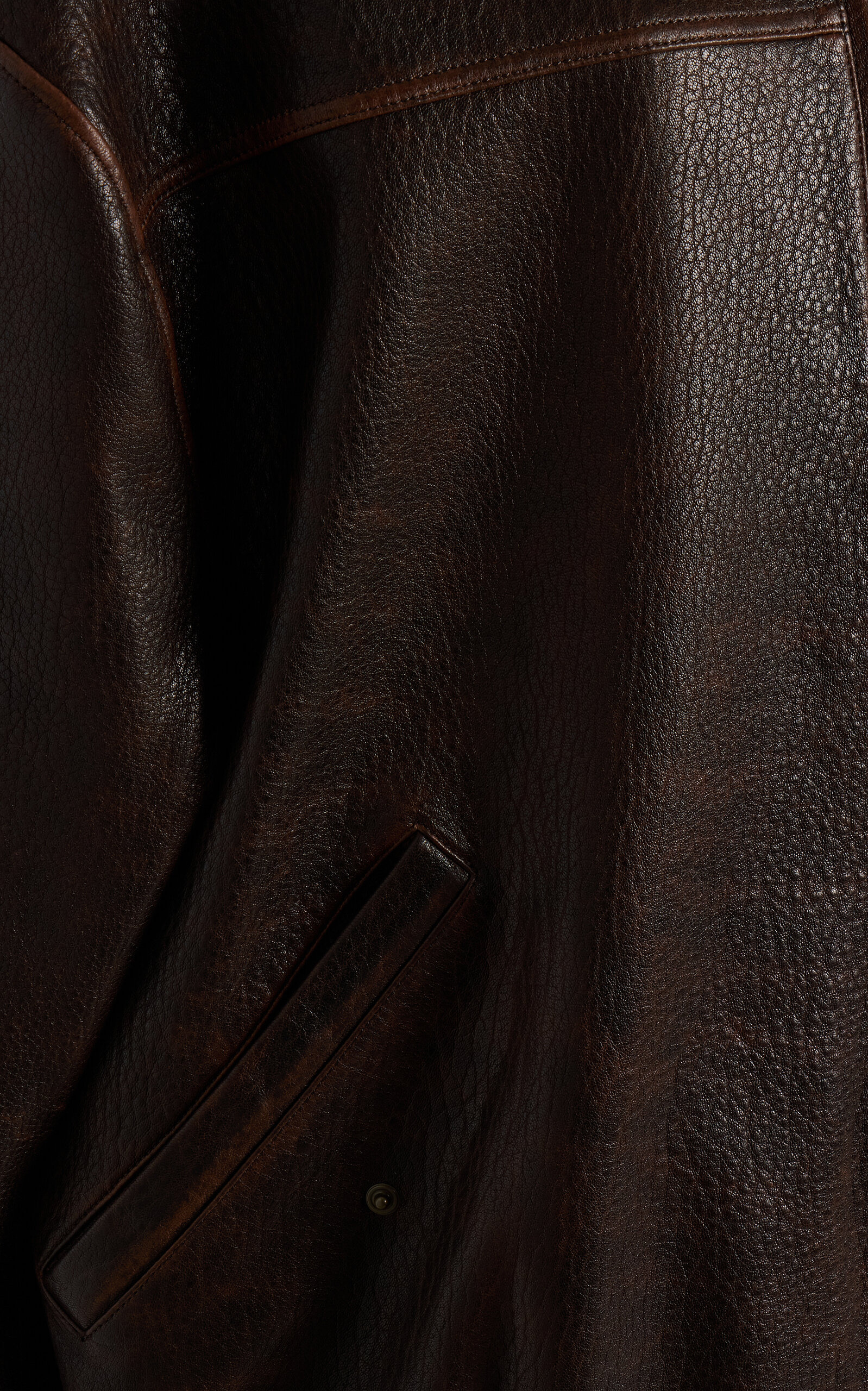 Huntington Oversized Lambskin Jacket brown - 5