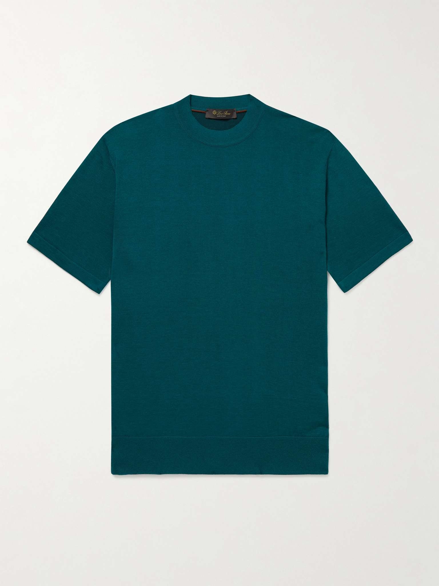 Cashmere and Silk-Blend T-Shirt - 1