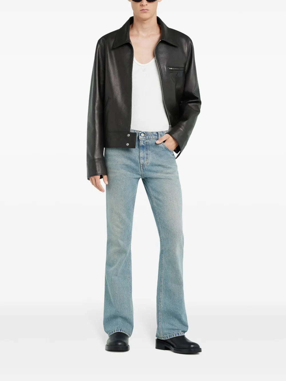 ZIP-UP LEATHER JACKET - 2