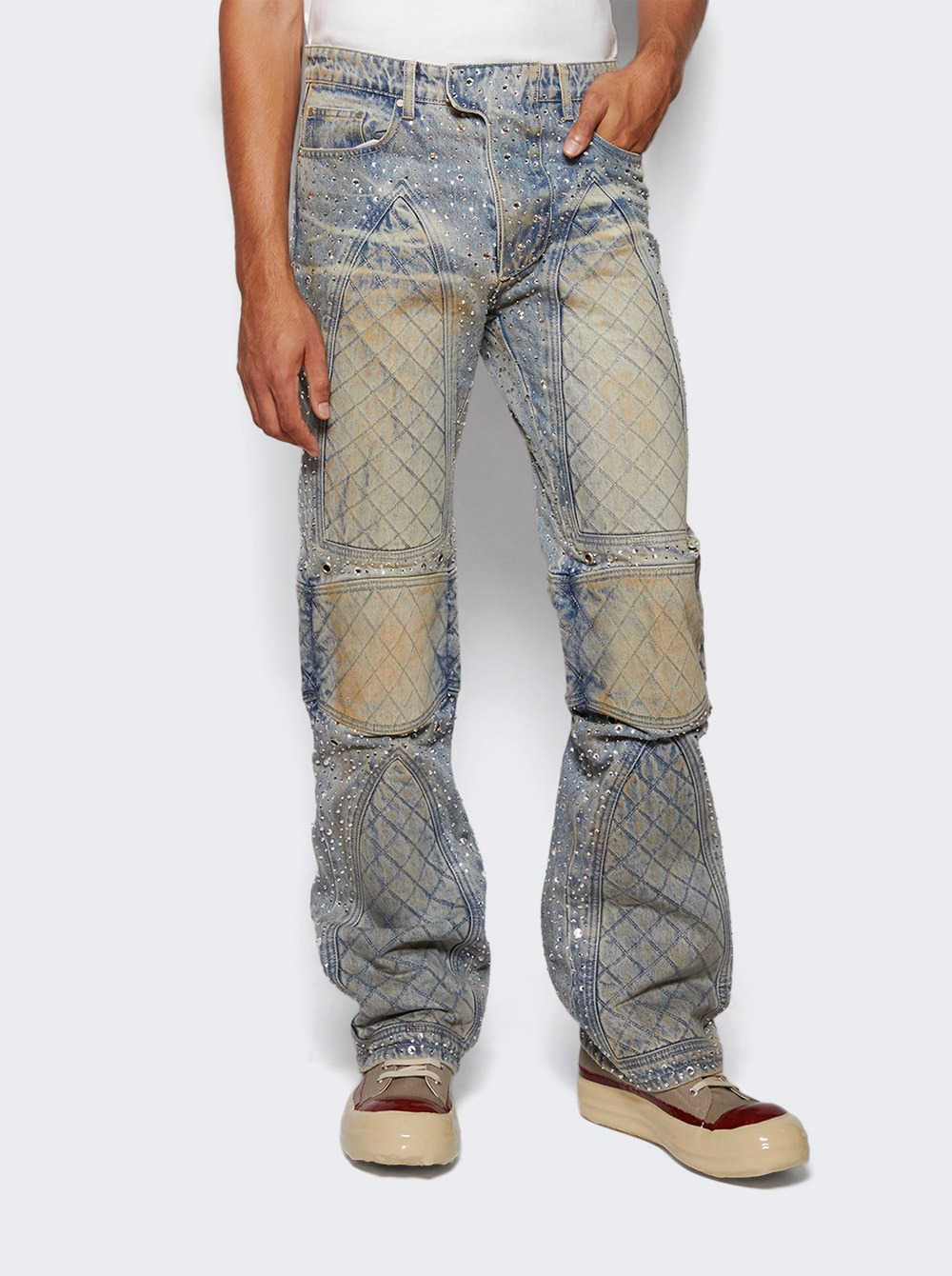 Studded Moto Denim Blue - 2