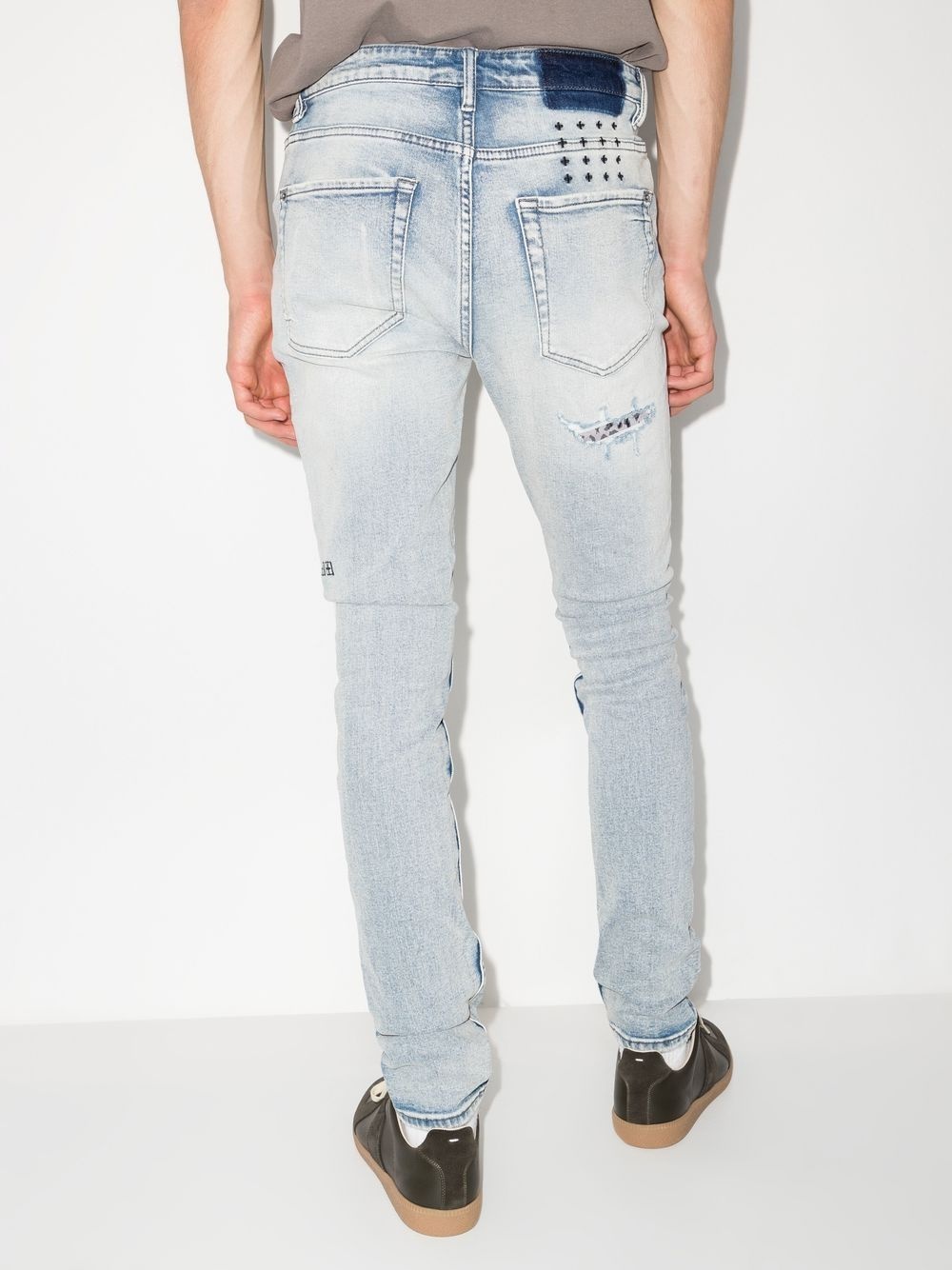 Van Winkle Fire Patch Punk Blu skinny jeans - 3