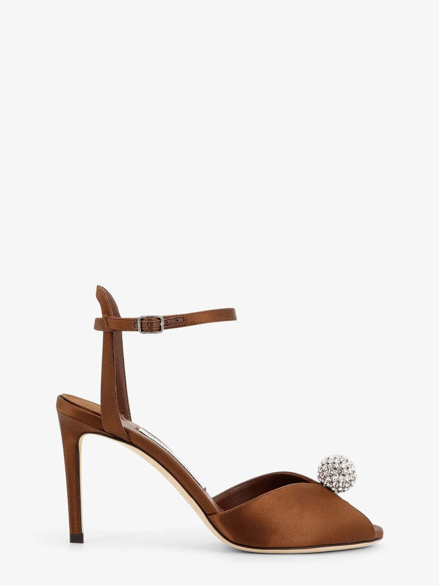 Jimmy Choo Women Sacora Satin Sandals With Crystal Detail - 1