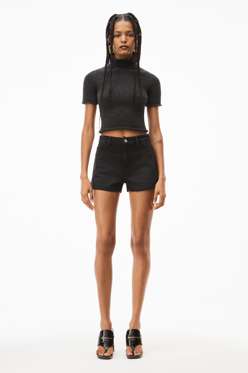 Alexander Wang SHORTY HIGH-RISE SHORT IN DENIM outlook