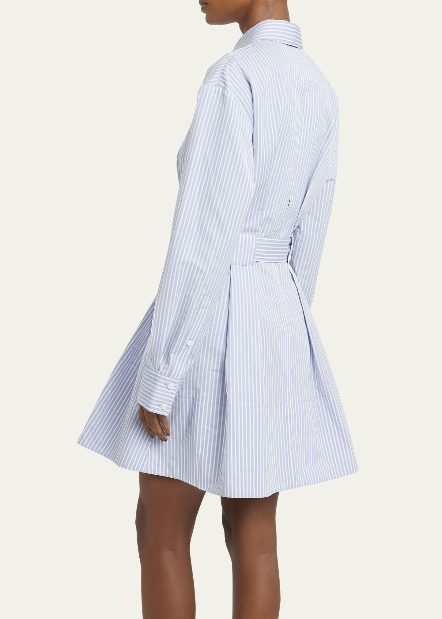 Violan Stripe Belted Poplin Mini Dress - 3