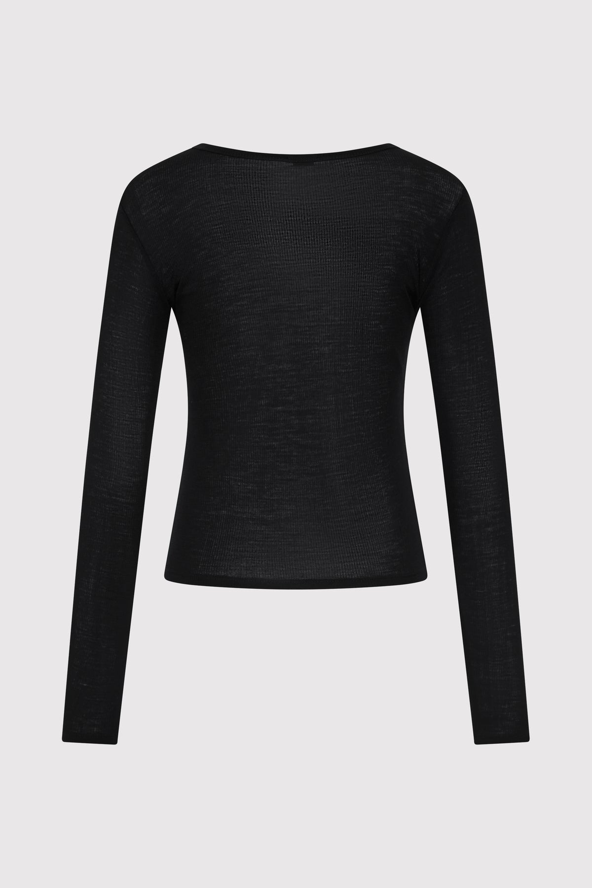 Baby Wool Long Sleeve Top - Black - 6