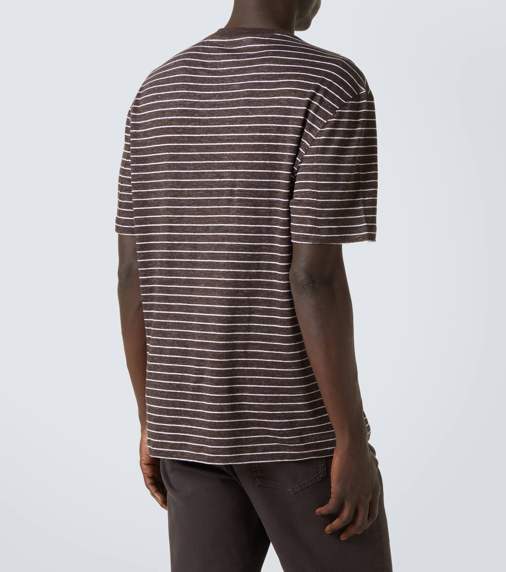 Linen-blend jersey T-shirt - 4