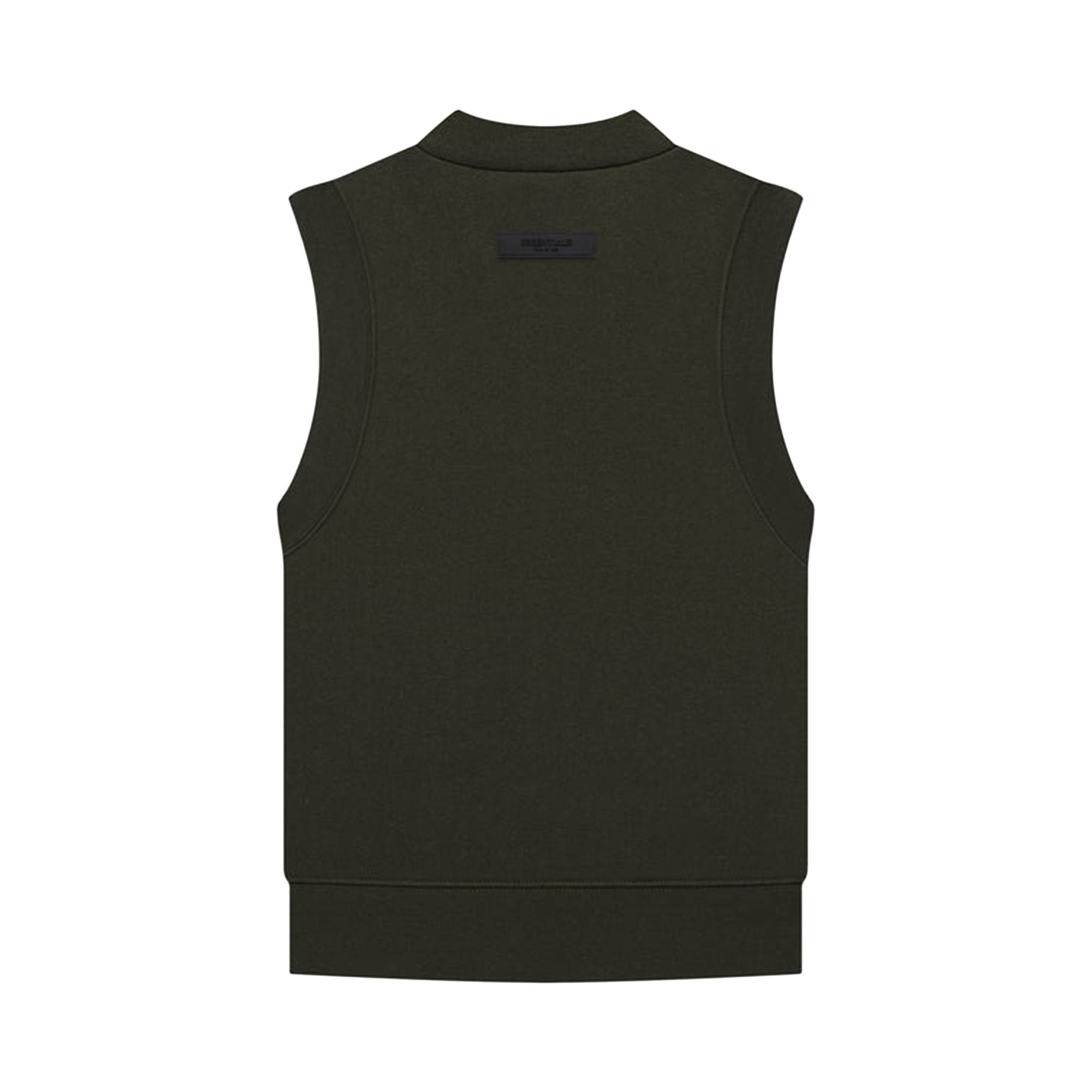 Fear of God Essentials Pullover V-Neck Vest 'Off Black' - 2