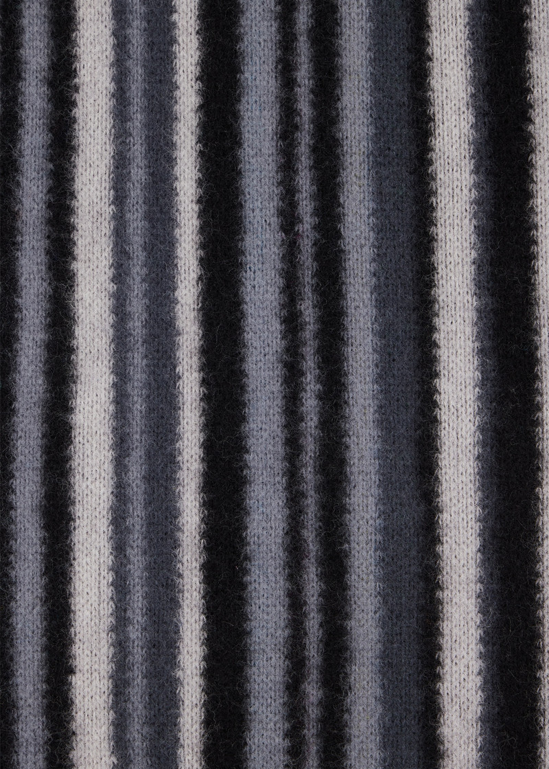 Black Reversible 'Sports Stripe' Scarf 5