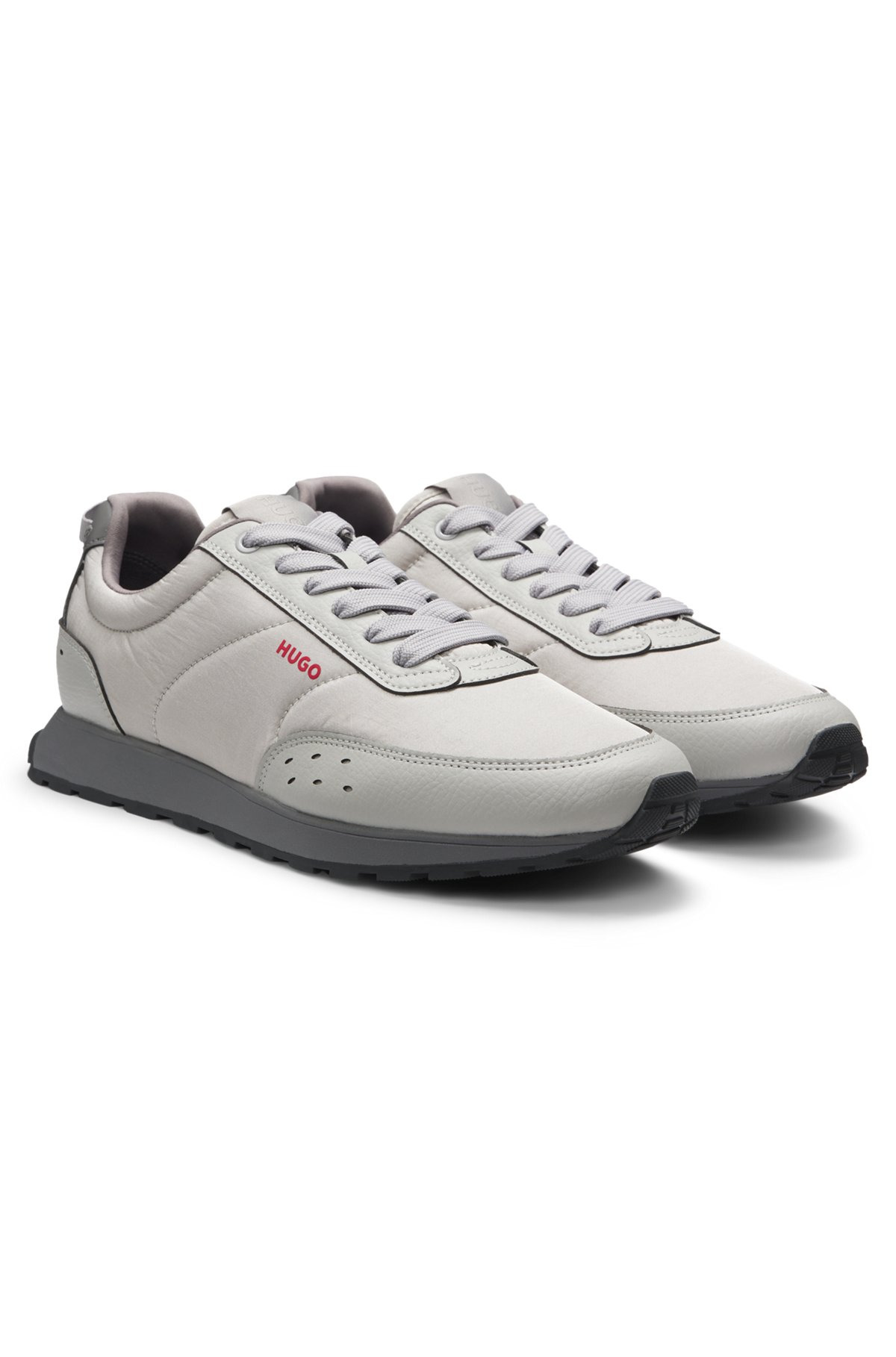 RETRO-INSPIRED TRAINERS WITH FAUX-LEATHER TRIMS - 2