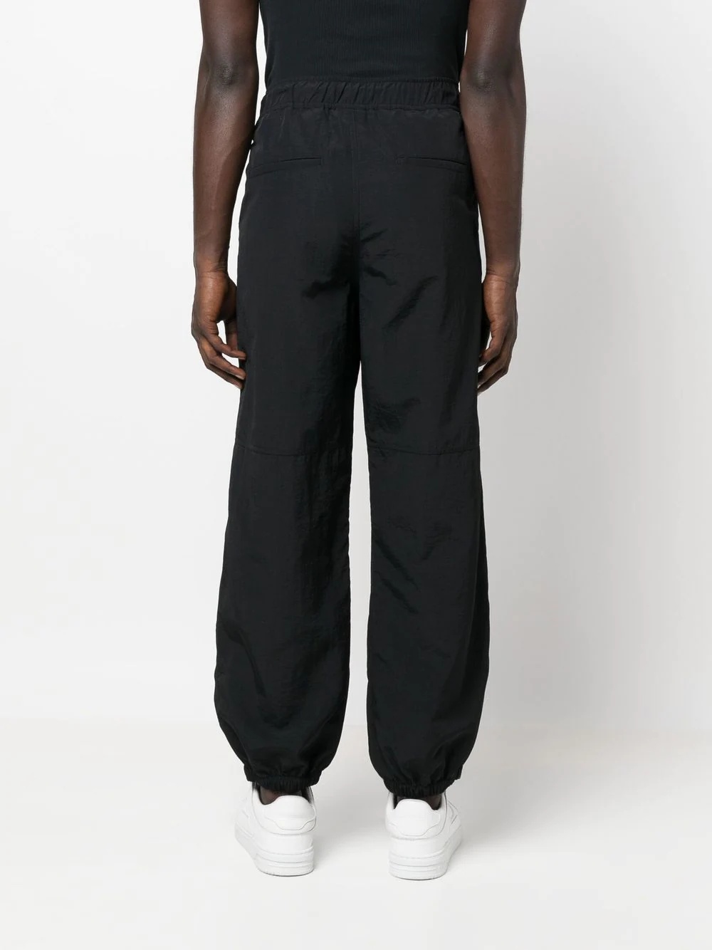 drawstring-fastening waistband trousers - 4