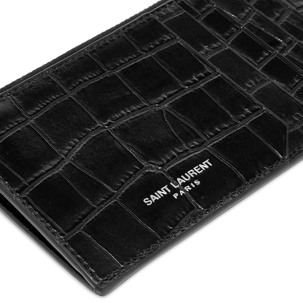 Saint Laurent Croc Zip Card Case - 3