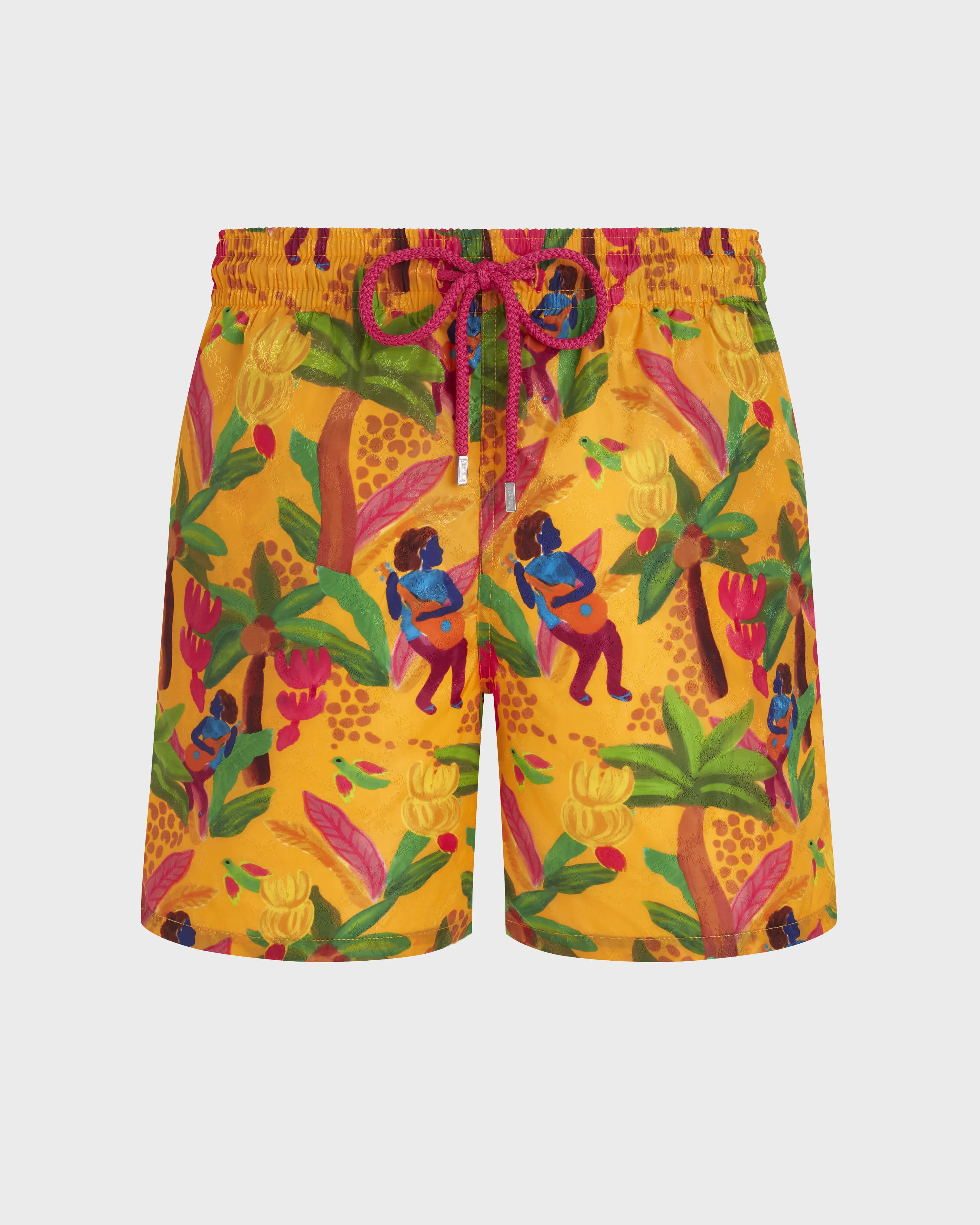 MEN SWIM TRUNKS TROPICALIA MONOGRAM TURTLES JACQUARD - 1