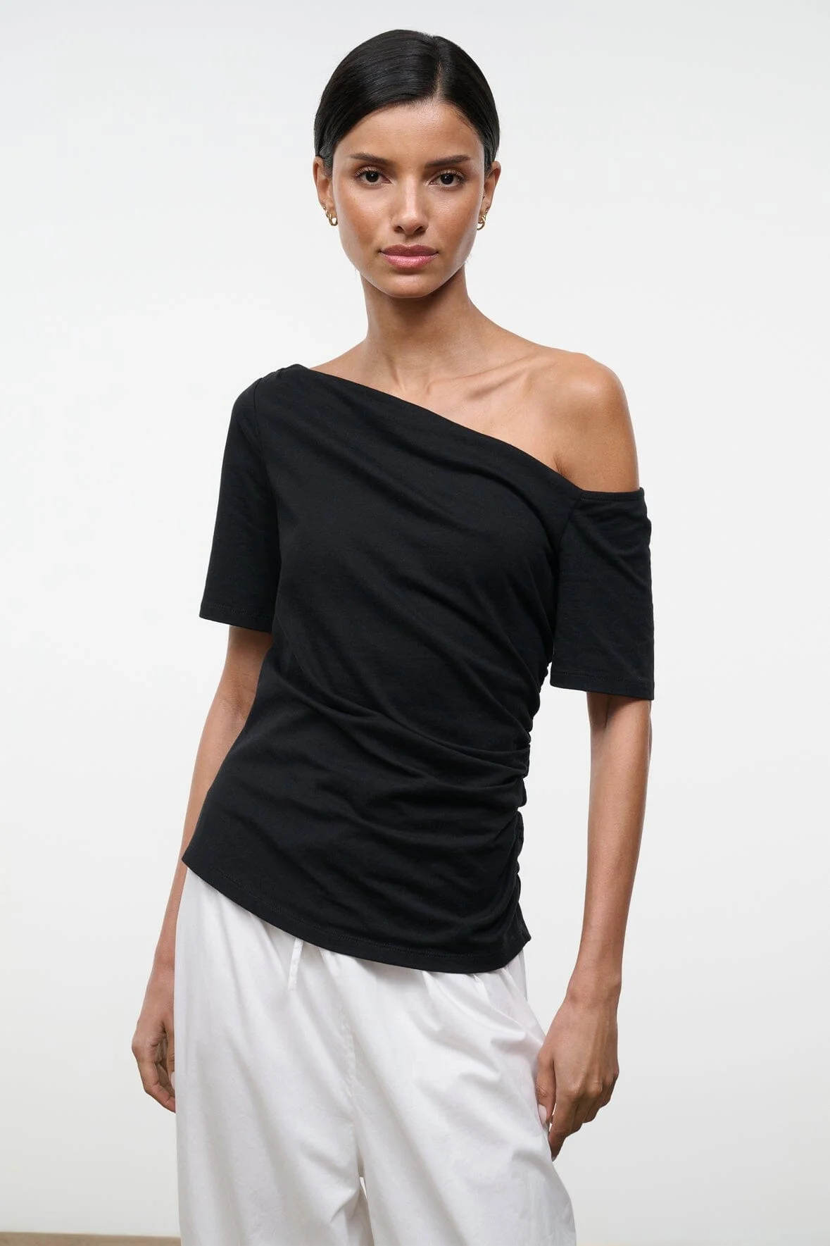 STAUD CARINE TOP BLACK - 1