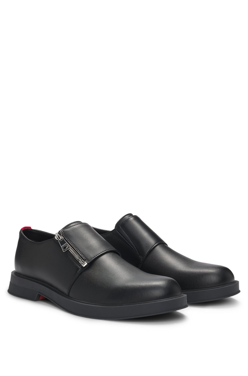 LEATHER MONK SHOES WITH QUARTER ZIP 2