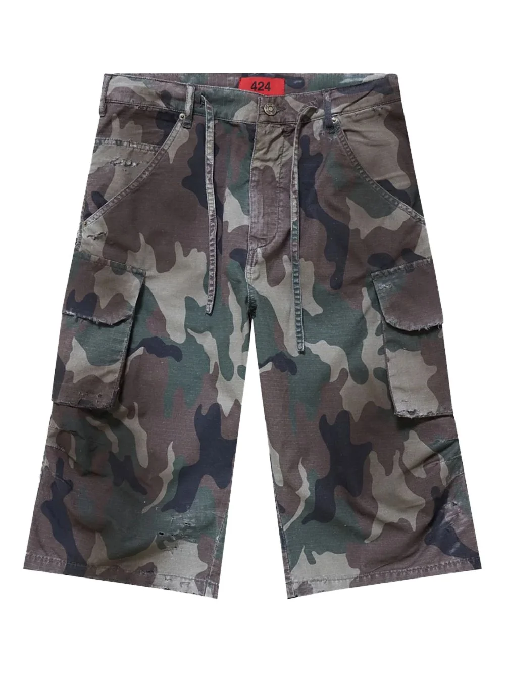 camouflage cargo shorts - 1