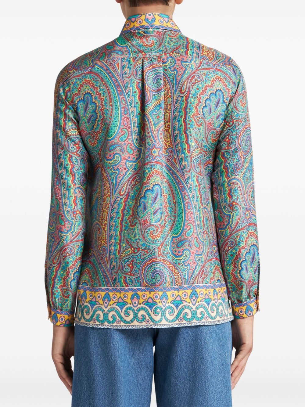 paisley-print silk shirt - 3
