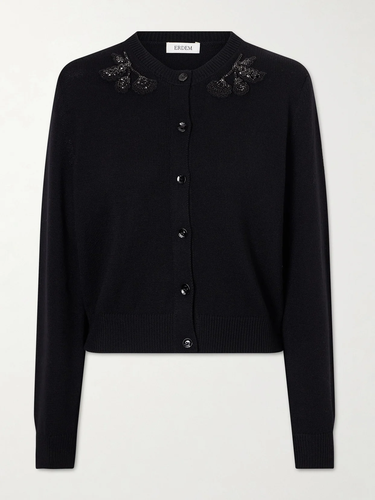 Embellished Merino Wool Cardigan - 1