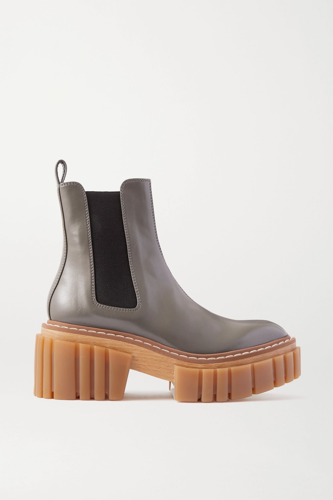 Emilie vegetarian leather platform Chelsea boots - 1