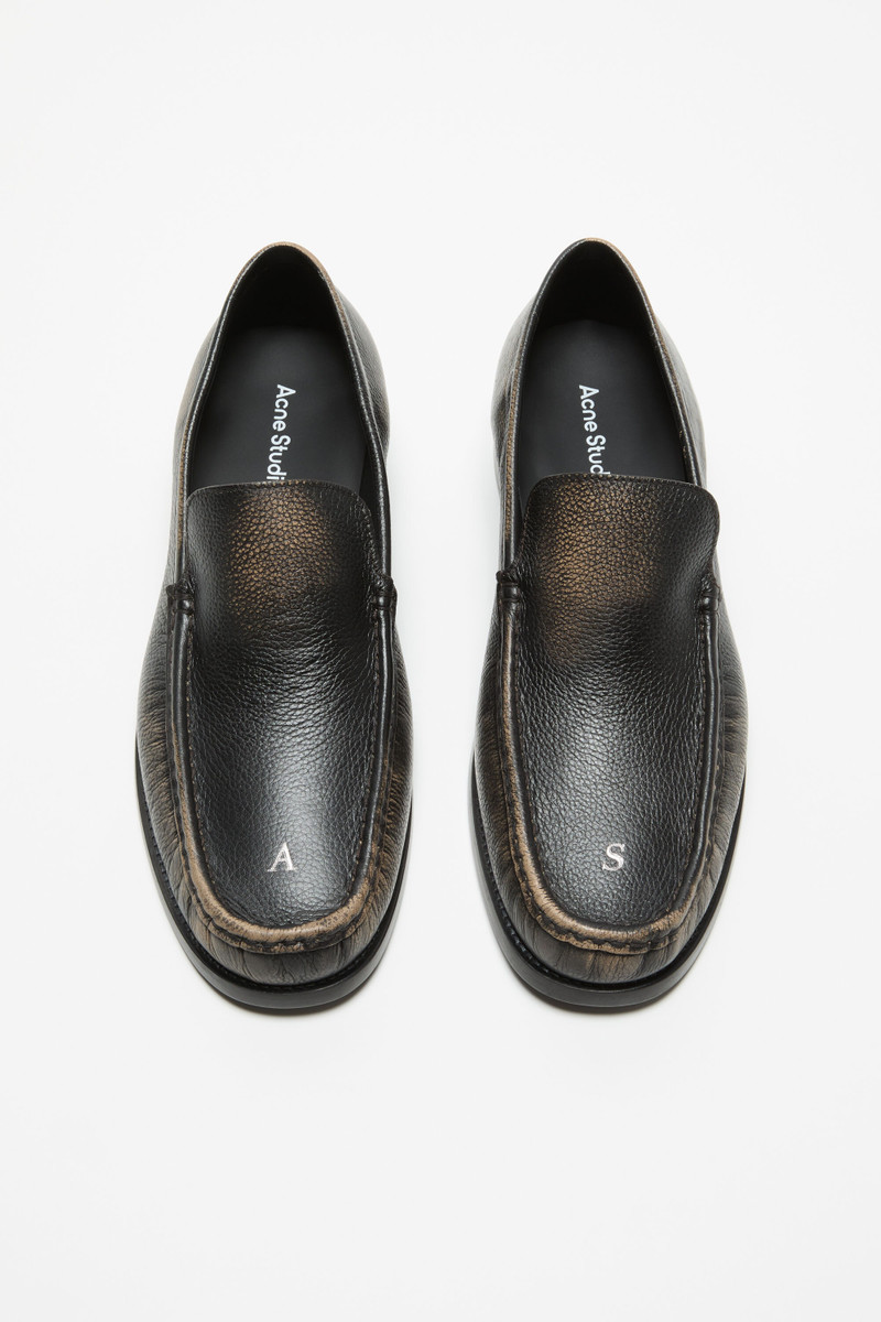 Acne Studios Leather loafers - Beige/black outlook