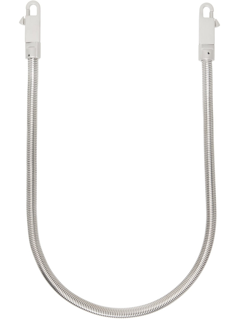 Rick Owens Silver Snake Chain Shoulder Strap outlook