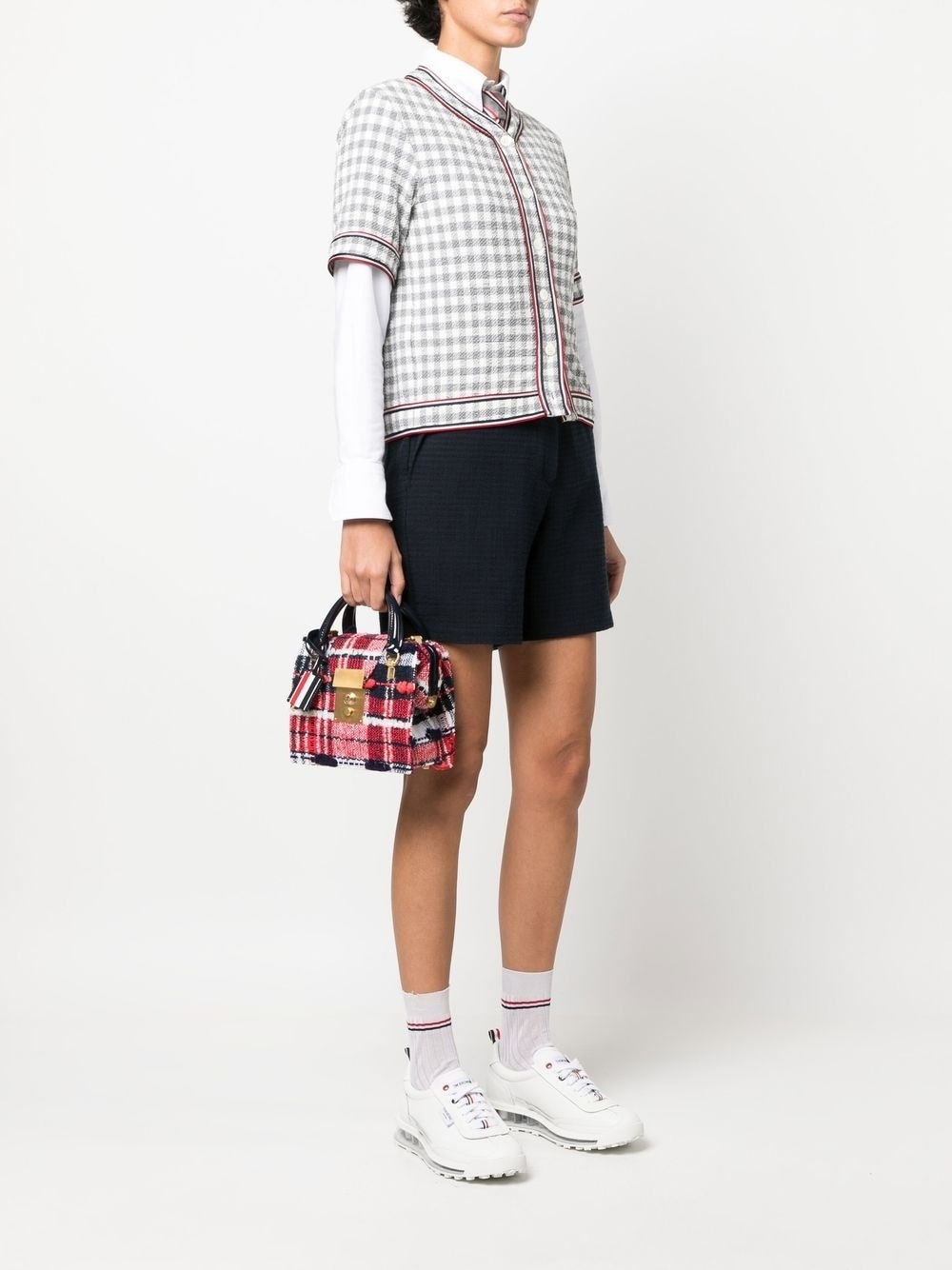 mini Mrs. Thom Madras checked tote bag - 2
