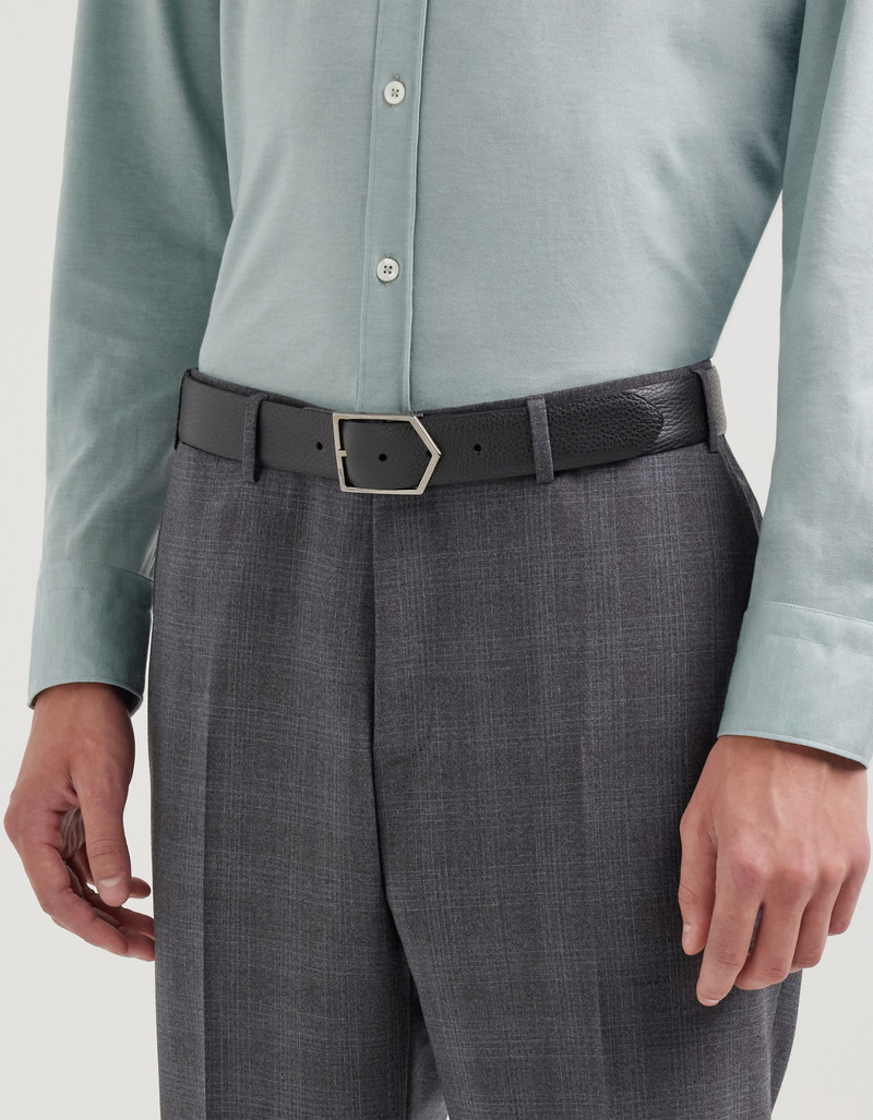 Canali BLACK GRAINED CALFSKIN BELT WITH CANALI BUCKLE outlook