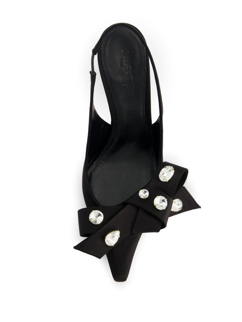 75mm bow-detailing slingback pumps 6