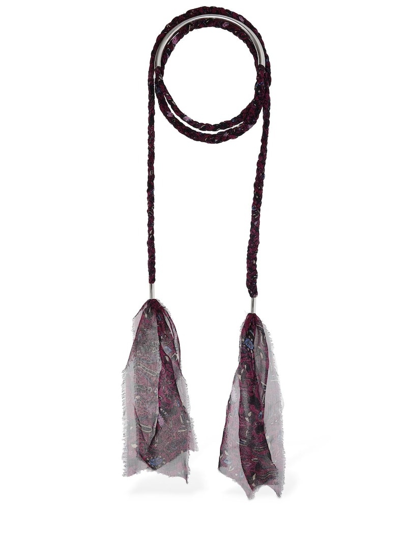 Riviera silk scarf necklace - 1