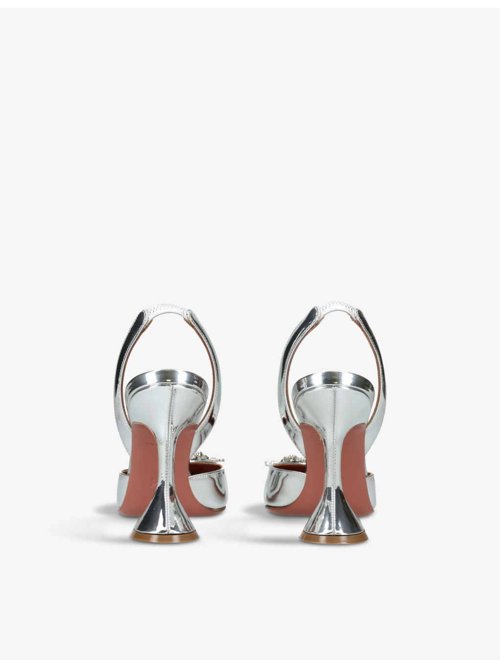 Begum crystal-embellished leather slingback courts - 4