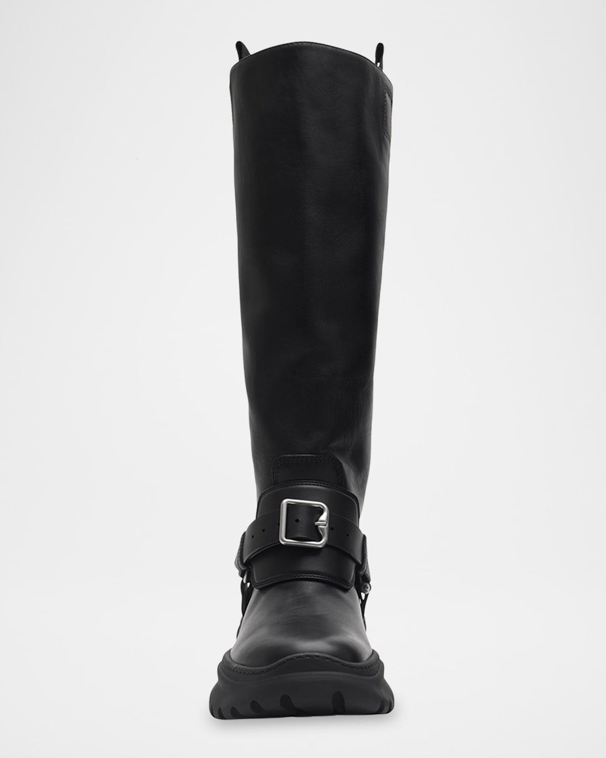 Leather Buckled Tall Boots - 3