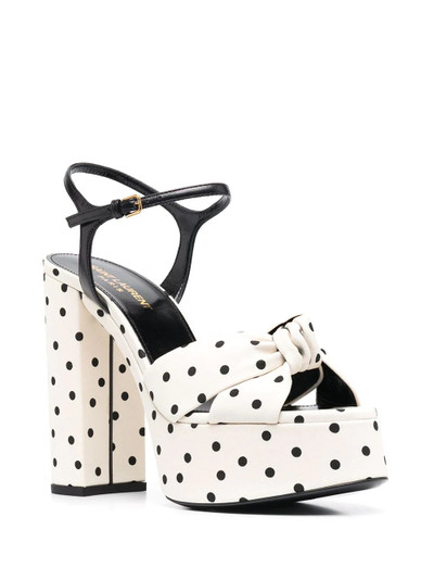 SAINT LAURENT Bianca polka dot sandals outlook