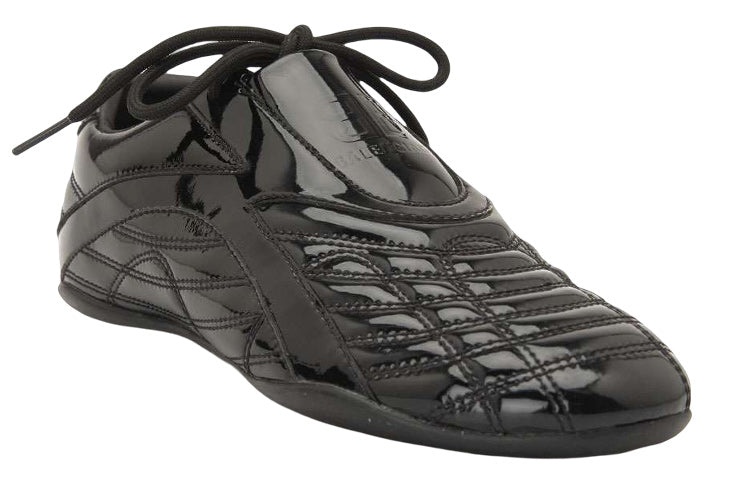 (WMNS) Balenciaga Zen Sneakers 'Shiny Patent Black Leather' 617539W2QA11000 - 2