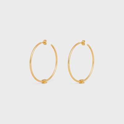 CELINE Triomphe Large Hoops in Brass with Gold Finish outlook