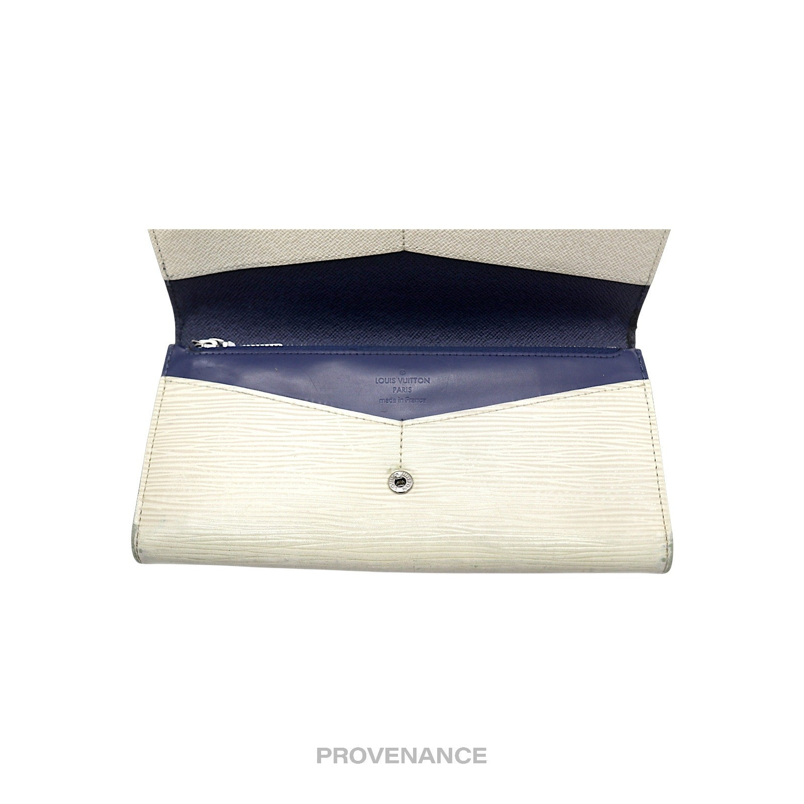 Louis Vuitton Long Wallet - White Blue Epi Patchwork - 10