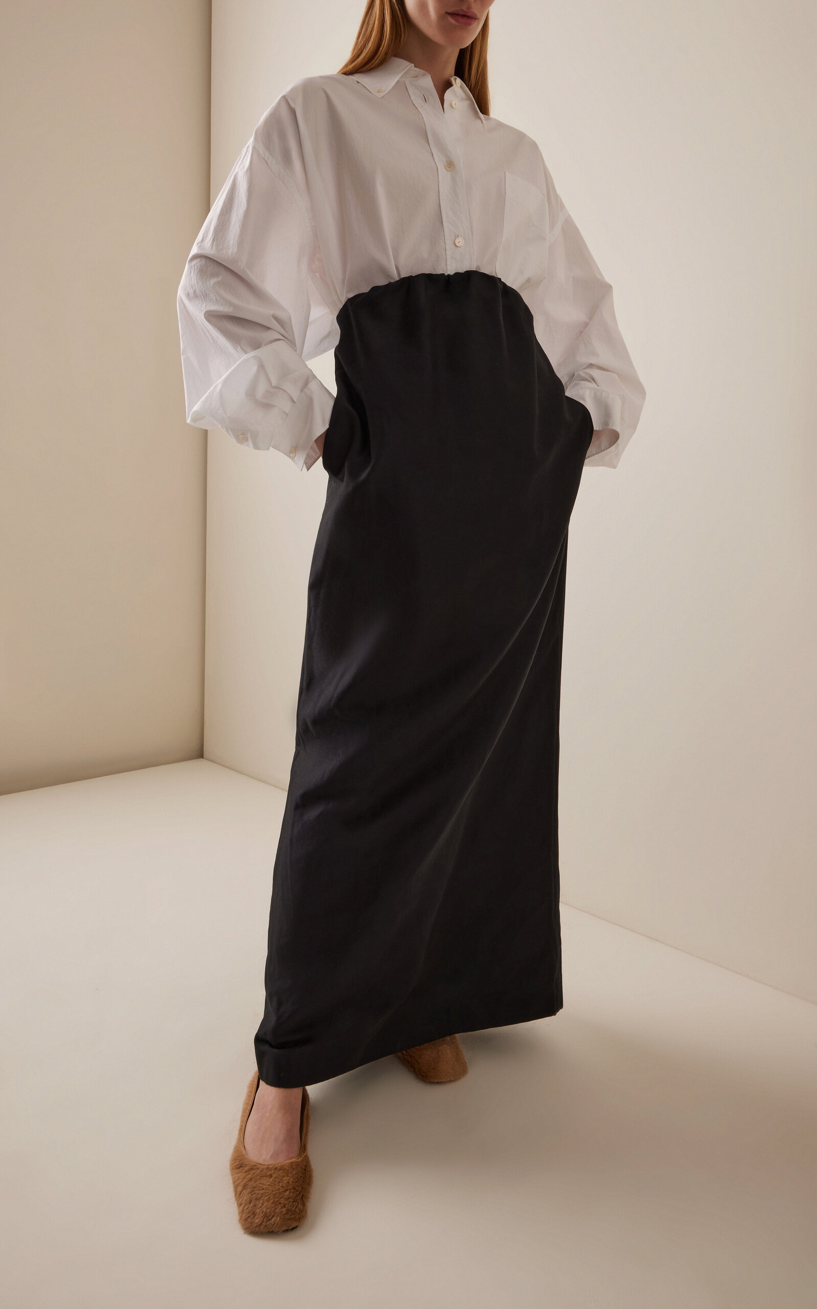 Saul Cotton-Silk Maxi Skirt black - 2