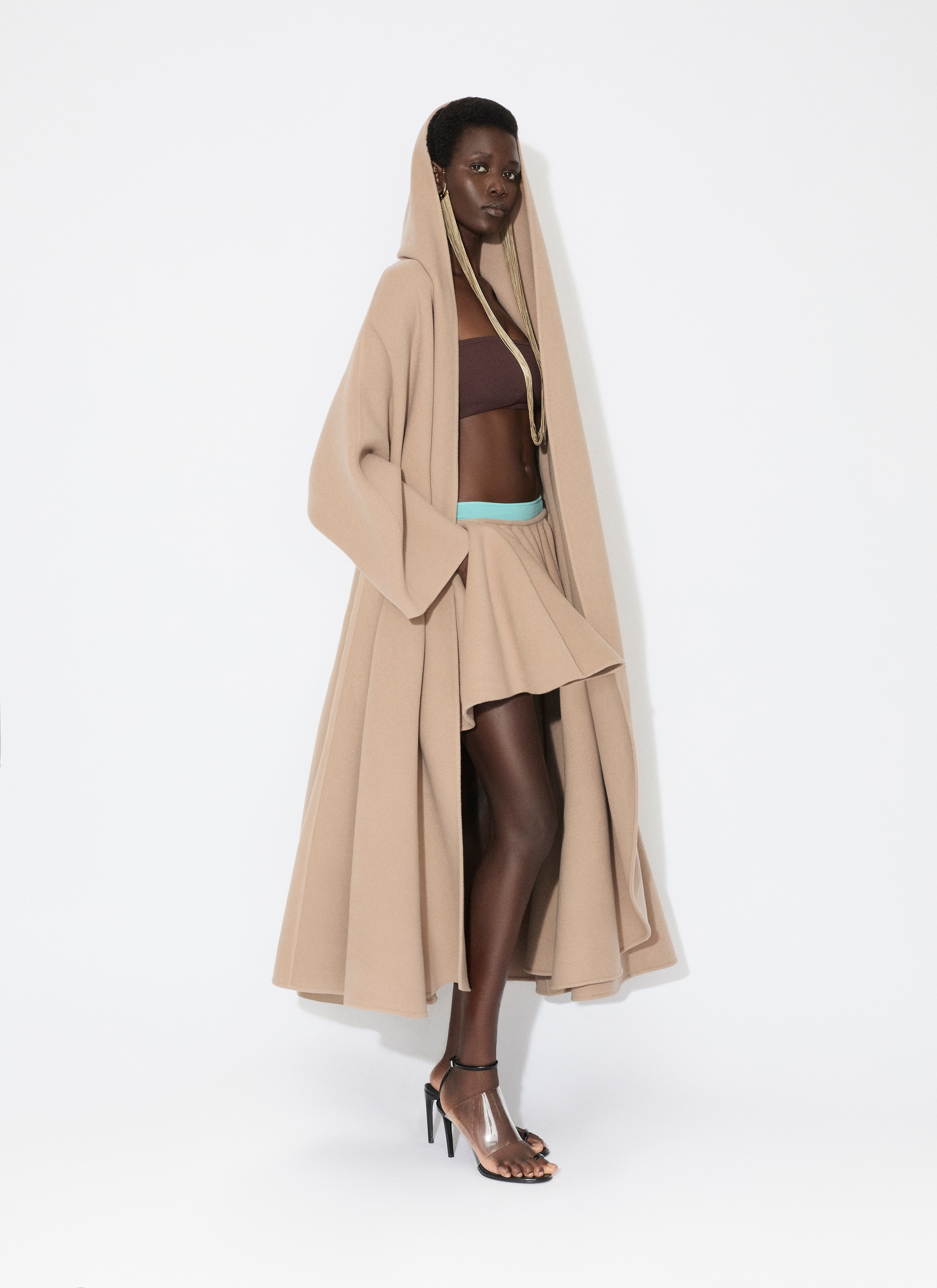 CASHMERE-BLEND SKATER SKIRT - 4