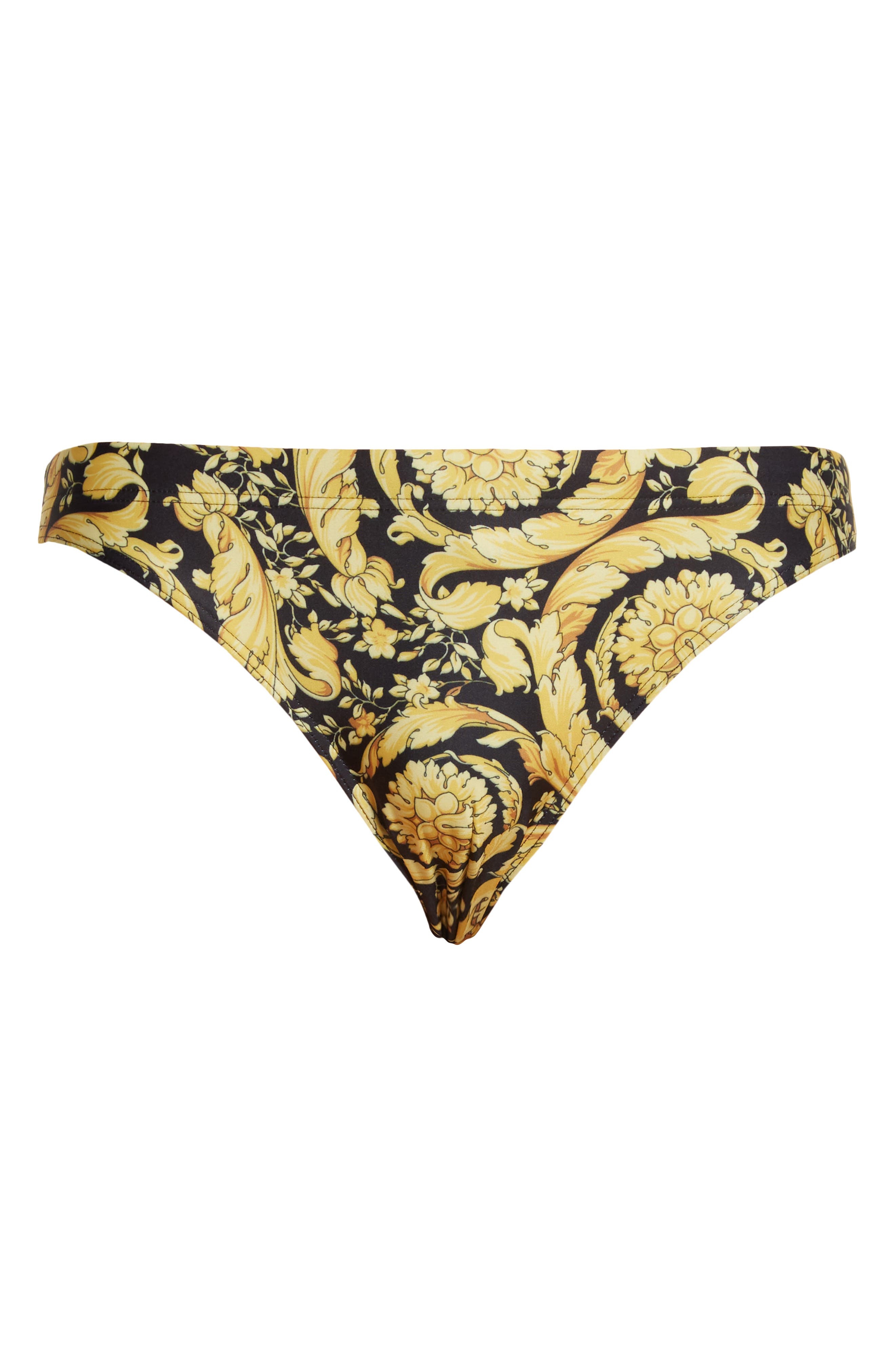 Versace Barocco Swim Briefs in Black/Gold at Nordstrom - 6