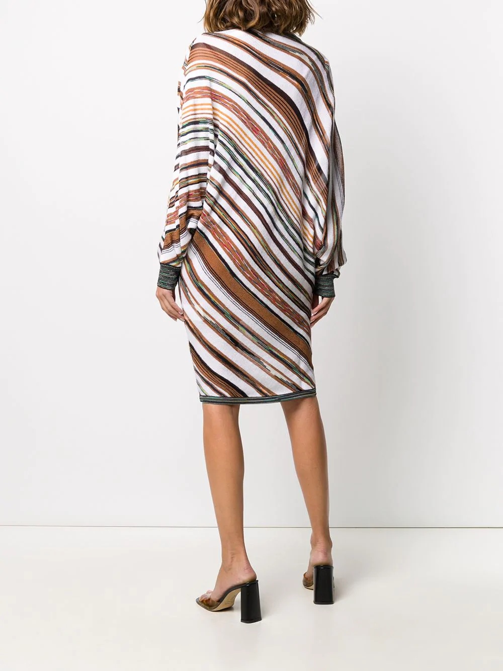 diagonal stripe knit dress - 4